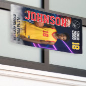 Senior Basketball Personalized Photo Sports 横断幕 (ビルの外側)