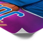 Senior Basketball Player Personalized Photo Sports ポスター (角)