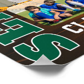 Senior Basketball Team Sports Player Photo Collage ポスター (角)