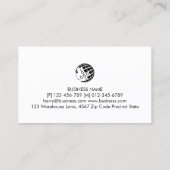 Senior Caregiver Services Violet Cursive Monogram 名刺 (裏面)