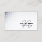 Senior Caregiver Services Violet Cursive Monogram 名刺 (正面)