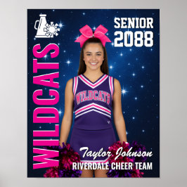 Senior Cheer Team Cheerleading Star Photo Sports ポスター