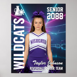 Senior Cheer Team Custom Cheerleader Photo Sports ポスター