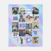 Senior Cheer Team Custom Photo Iridescent フリースブランケット (正面)