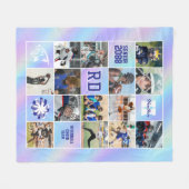 Senior Cheer Team Custom Photo Iridescent フリースブランケット (正面(横))