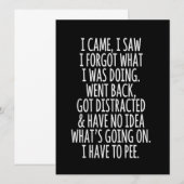 Senior Citizen I Came I Saw I Forgot What I Was  招待状 (正面/裏面)