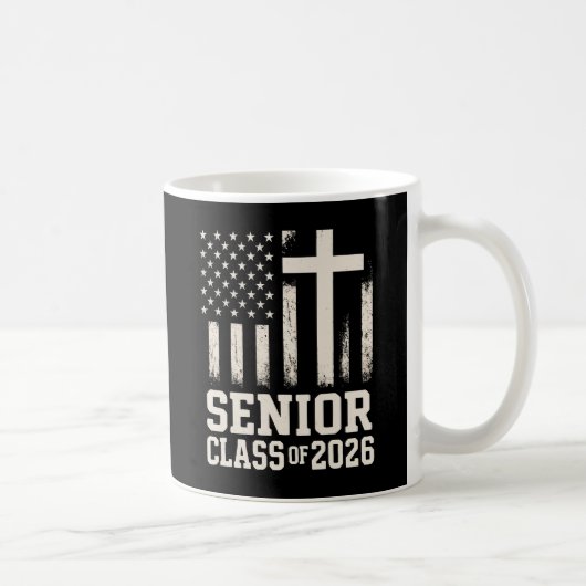 Senior Class 2026 クロスフラグ アメリカ コーヒーマグカップ (右)