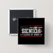 Senior Class of 2026 American Flag Graduation 缶バッジ (正面&裏面)