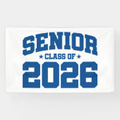 Senior Class of 2026 Blue Graduation Bold Minimal 横断幕 (横)