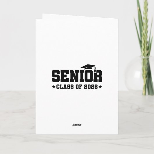 Senior Class of 2026 Bold Graduation Typography カード (裏面)