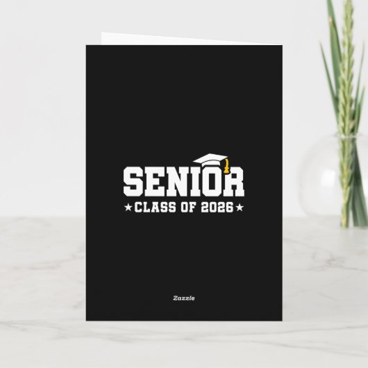 Senior Class of 2026 Bold Graduation Typography カード (裏面)