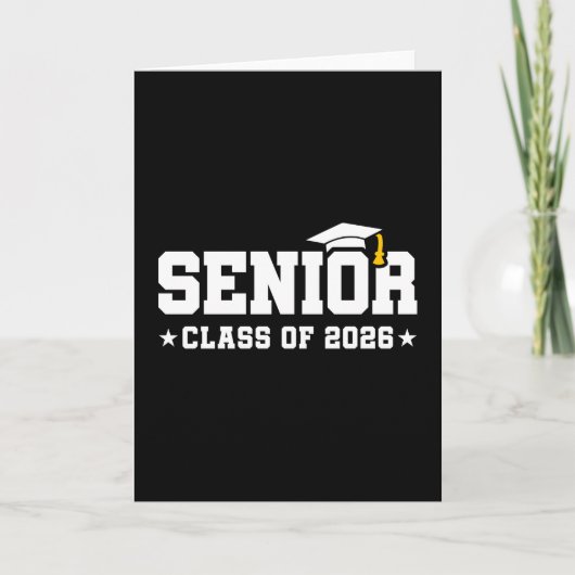 Senior Class of 2026 Bold Graduation Typography カード (正面)