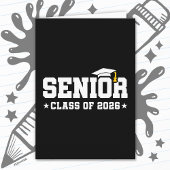 Senior Class of 2026 Bold Graduation Typography カード