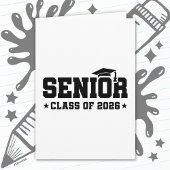 Senior Class of 2026 Bold Graduation Typography カード