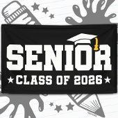 Senior Class of 2026 Bold Graduation Typography 横断幕