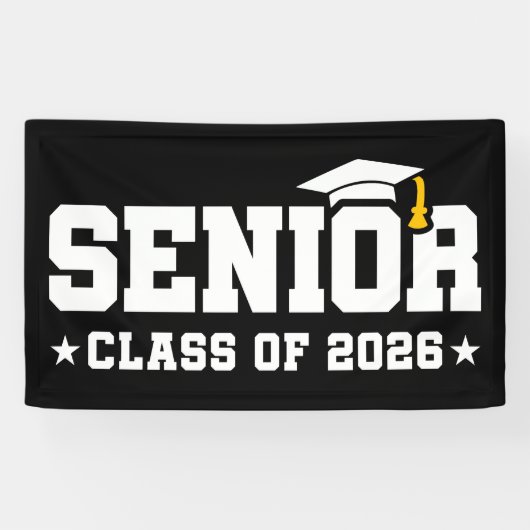 Senior Class of 2026 Bold Graduation Typography 横断幕 (横)