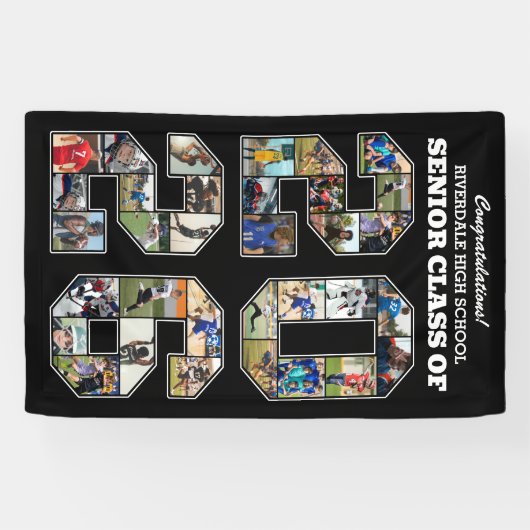 Senior Class of 2026 Congratulations Photo Collage 横断幕 (横)