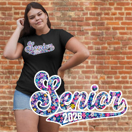 Senior Class of 2026 Floral T-Shirt プラスサイズTシャツ
