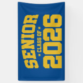 Senior Class of 2026 Gold Graduation Bold Minimal 横断幕 (縦)
