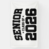 Senior Class of 2026 Graduation Bold Typography 横断幕 (縦)