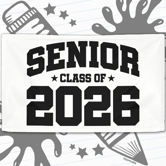 Senior Class of 2026 Graduation Bold Typography 横断幕
