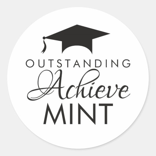 Senior Class of 2026 Graduation Party Mint  ラウンドシール (正面)