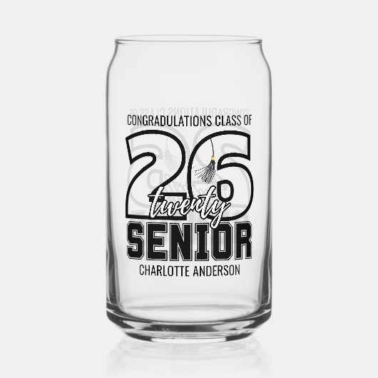 Senior Class of 2026 Graduation Tassel ガラス缶 (裏面)