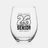 Senior Class of 2026 Graduation Tassel  ステムなしワイングラス (裏面)