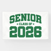 Senior Class of 2026 Green Graduation Bold Minimal 横断幕 (横)