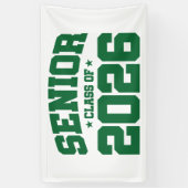 Senior Class of 2026 Green Graduation Bold Minimal 横断幕 (縦)
