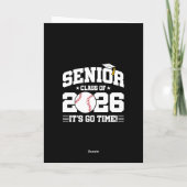 Senior Class of 2026 It’s Go Time Baseball Grad カード (裏面)