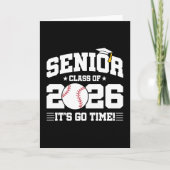 Senior Class of 2026 It’s Go Time Baseball Grad カード (正面)