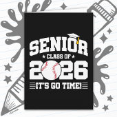 Senior Class of 2026 It’s Go Time Baseball Grad カード