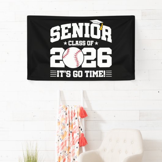 Senior Class of 2026 It’s Go Time Baseball Grad 横断幕 (インサイチュ)
