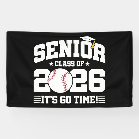 Senior Class of 2026 It’s Go Time Baseball Grad 横断幕 (横)