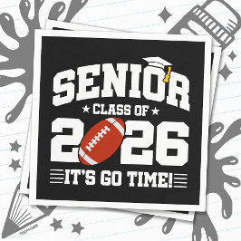 Senior Class of 2026 It’s Go Time Football Grad スタンダードカクテルナプキン