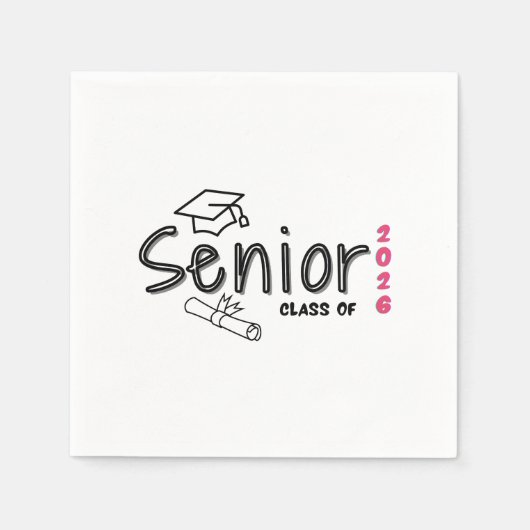 Senior Class of 2026 Paper Napkin スタンダードカクテルナプキン (正面)