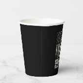 Senior Class Of 2027 USA Flag Cross Christian Grad 紙コップ (右)