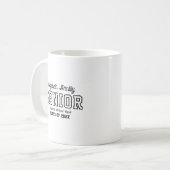 Senior Custom Year Script 卒業大学 コーヒーマグカップ (正面左)
