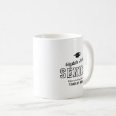 Senior Custom Year Script 卒業大学 コーヒーマグカップ (正面右)