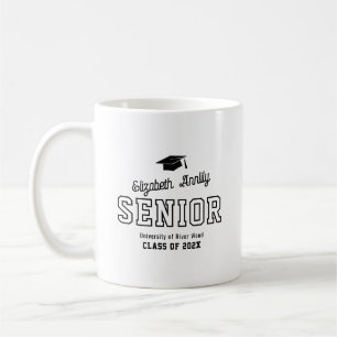 Senior Custom Year Script 卒業大学 コーヒーマグカップ