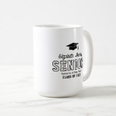 Senior Custom Year Script 卒業 大学 コーヒーマグカップ (正面右)