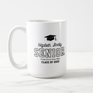 Senior Custom Year Script 卒業 大学 コーヒーマグカップ