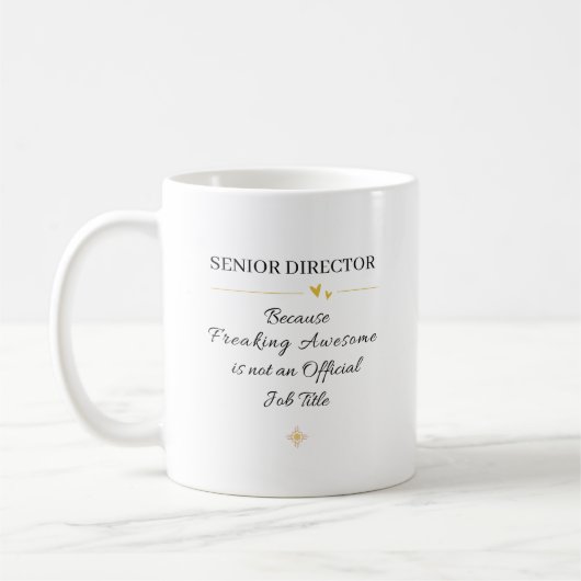 Senior Director Office Quote コーヒーマグカップ (左)