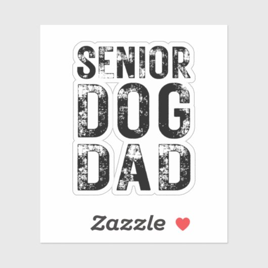 Senior Dog Dad Proud Owner of Wise Old Dogs シール (シート)