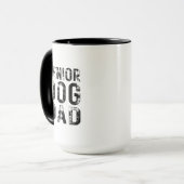 Senior Dog Dad Proud Owner of Wise Old Dogs マグカップ (正面左)