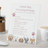 Senior Dog Grooming Pet Grooming for Aging Dogs 台座サイン (インサイチュ)