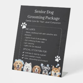 Senior Dog Grooming Pet Grooming for Aging Dogs 台座サイン