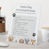 Senior Dog Grooming Pet Grooming for Aging Dogs 台座サイン (インサイチュ)