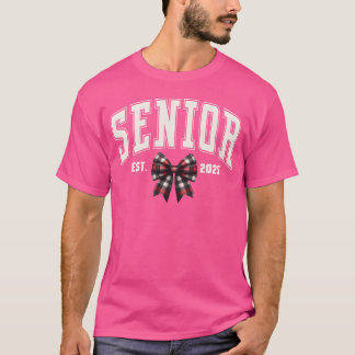 Senior Est 2025 Class of 2025 Plaid Senior 2025 fr Tシャツ